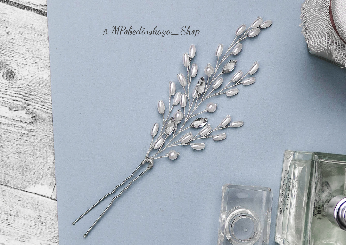 Украшения для волос СПб. Веточка на шпильке. Купить в СПб